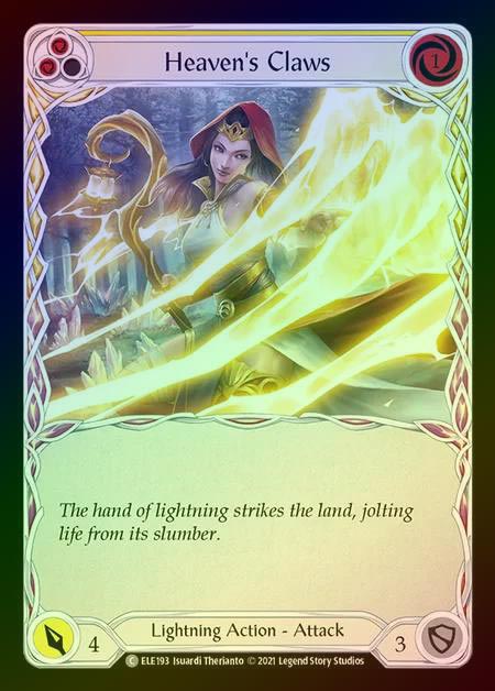 【RF】[Lightning] Heaven's Claws [1st-ELE193-C] (yellow) Rainbow Foil