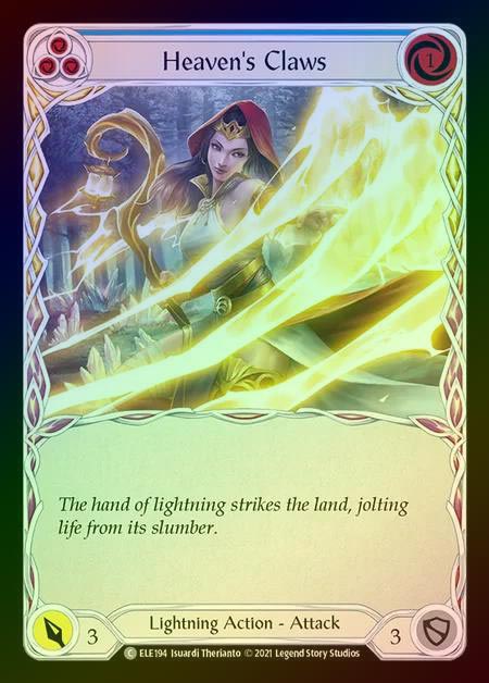 【RF】[Lightning] Heaven's Claws [1st-ELE194-C] (blue) Rainbow Foil