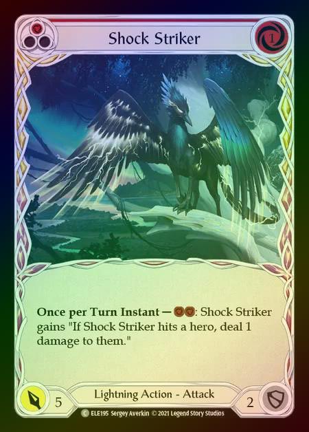 【RF】[Lightning] Shock Striker [1st-ELE195-C] (red) Rainbow Foil