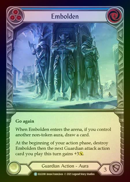 【RF】[Guardian] Embolden [1st-ELE208-R] (blue) Rainbow Foil