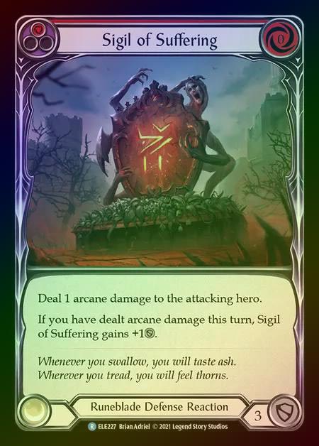 【RF】[Runeblade] Sigil of Suffering [1st-ELE227-R] (red) Rainbow Foil