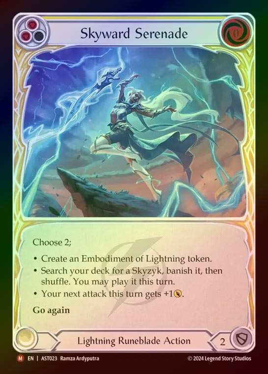 【RF】【EN】[Lightning Runeblade] 天空のセレナーデ/Skyward Serenade [AST023-M]