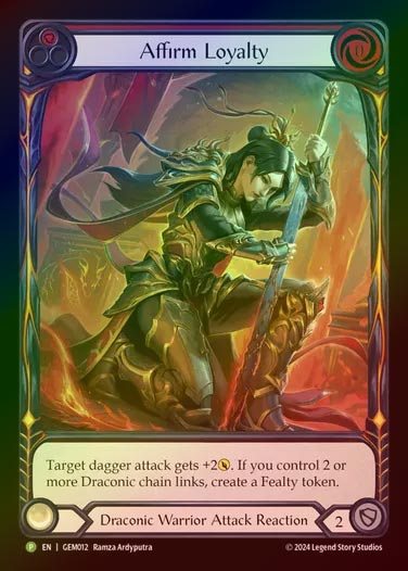 【RF】【EN】[Draconic Warrior] 忠誠の儀/Affirm Loyalty (red) [GEM012-P]