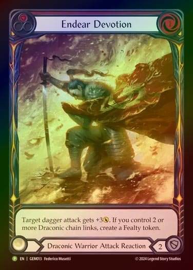【RF】【EN】[Draconic Warrior] 敬畏の献身/Endear Devotion (red) [GEM013-P]