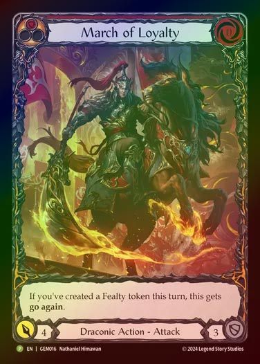【RF】【EN】[Draconic] 忠義の行進/March of Loyalty (red) [GEM016-P]