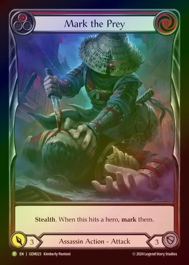 【RF】【EN】[Assassin] 標的への刻印/Mark the Prey (red) [GEM023-P]