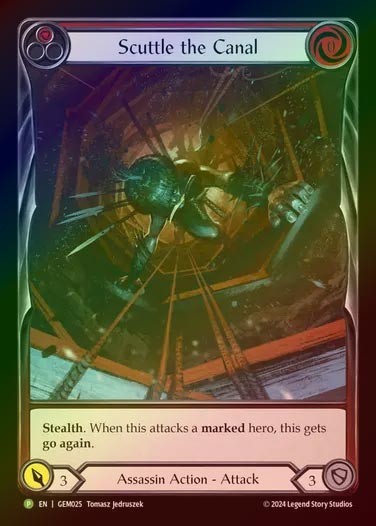 【RF】【EN】[Assassin] 狭路の潜行/Scuttle the Canal (red) [GEM025-P]