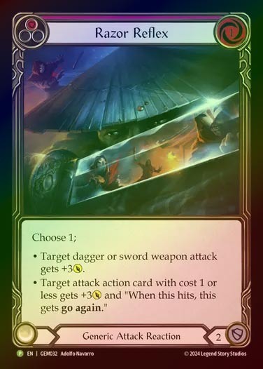 【RF】【EN】[Generic] 刃閃の反射/Razor Reflex (red) [GEM032-P]