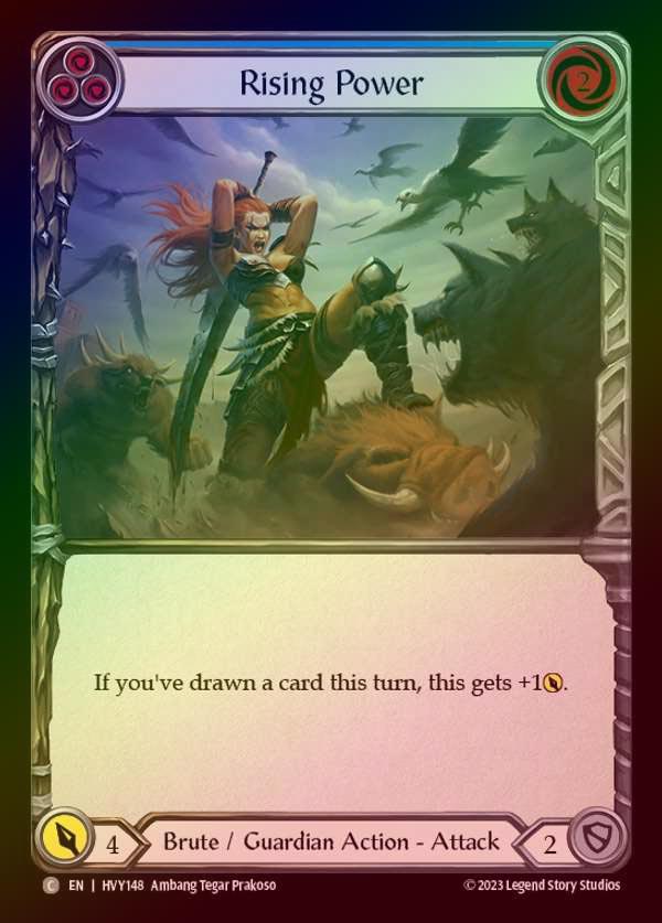 【EN】【RF】[Brute Guardian] パワー上昇/Rising Power [HVY148-C] (blue) Rainbow Foil