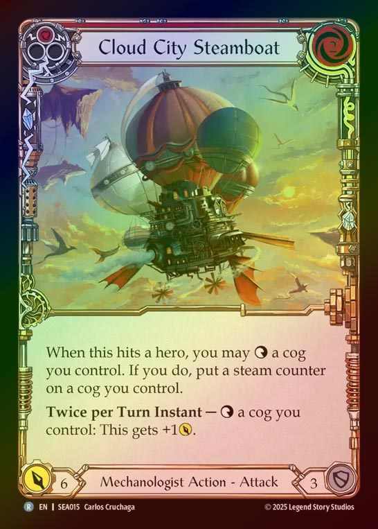 【RF】【EN】[Mechanologist] クラウドシティの蒸気船/Cloud City Steamboat (red)  [SEA015-R]