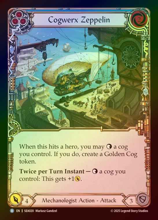 【RF】【EN】[Mechanologist] コグワークスの飛行船/Cogwerx Zeppelin (blue)  [SEA020-R]