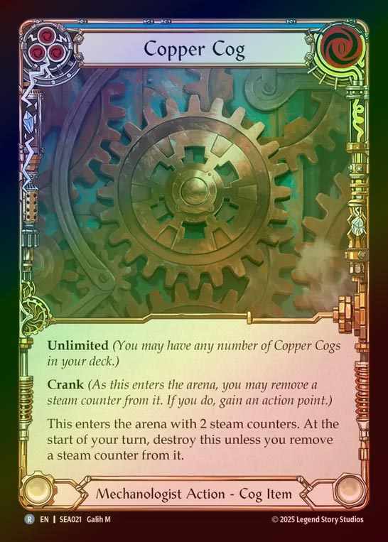 【RF】【EN】[Mechanologist] 銅の歯車/Copper Cog (blue)  [SEA021-R]