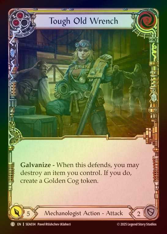 【RF】【EN】[Mechanologist] 鉄腕の老婆/Tough Old Wrench (yellow)  [SEA034-C]