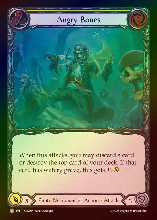 【RF】【EN】[Pirate Necromancer] 飢えた骸骨/Angry Bones (yellow)  [SEA063-C]