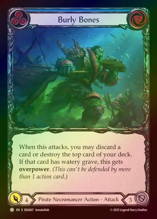 【RF】【EN】[Pirate Necromancer] 強靭な骸骨/Burly Bones (blue)  [SEA067-C]