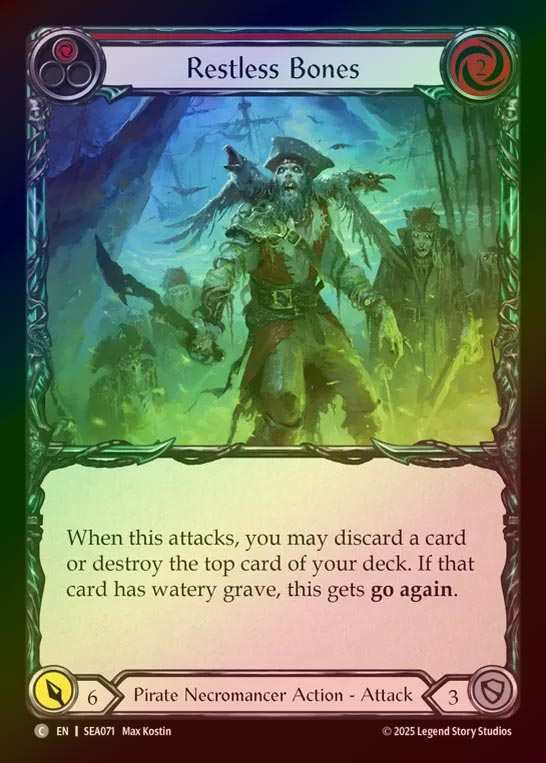 【RF】【EN】[Pirate Necromancer] 彷徨う骸骨/Restless Bones (red)  [SEA071-C]