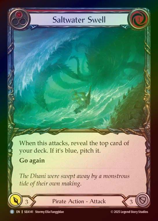 【RF】【EN】[Pirate] 海生のうねり/Saltwater Swell (red)  [SEA141-R]
