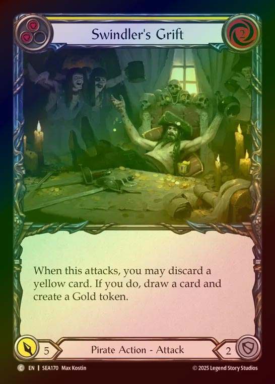 【RF】【EN】[Pirate] 海賊の一仕事/Swindler's Gift (yellow)  [SEA170-C]