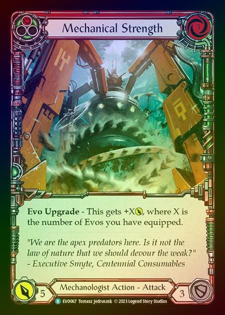 【RF】[Mechanologist] Mechanical Strength (red) [EVO067-R] Rainbow Foil
