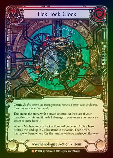 【RF】[Mechanologist] Tick Tock Clock [EVO074-M] Rainbow Foil