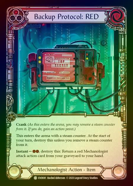 【RF】[Mechanologist] Backup Protocol: RED [EVO081-C] Rainbow Foil