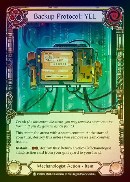 【RF】[Mechanologist] Backup Protocol: YEL [EVO082-C] Rainbow Foil