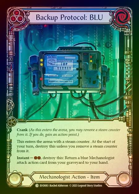 【RF】[Mechanologist] Backup Protocol: BLU [EVO083-C] Rainbow Foil