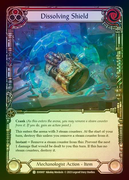 【RF】[Mechanologist] Dissolving Shield (red) [EVO087-C] Rainbow Foil