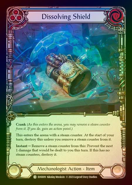 【RF】[Mechanologist] Dissolving Shield (blue) [EVO089-C] Rainbow Foil