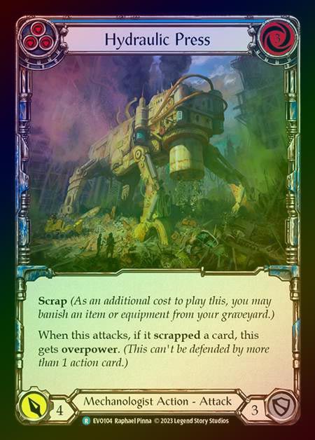 【RF】[Mechanologist] Hydraulic Press (blue) [EVO104-R] Rainbow Foil