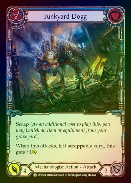 【RF】[Mechanologist] Junkyard Dogg (blue) [EVO128-C] Rainbow Foil