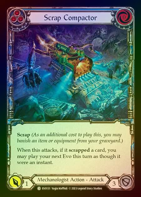【RF】[Mechanologist] Scrap Compactor (blue) [EVO131-C] Rainbow Foil