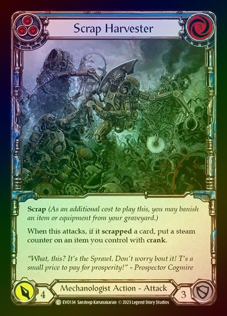 【RF】[Mechanologist] Scrap Harvester (blue) [EVO134-C] Rainbow Foil