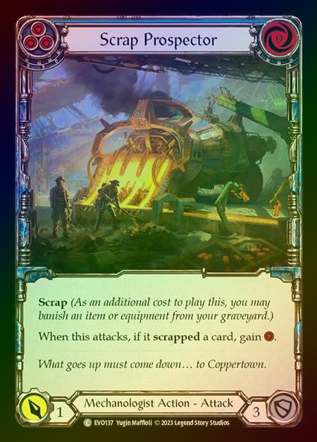 【RF】[Mechanologist] Scrap Prospector (blue) [EVO137-C] Rainbow Foil