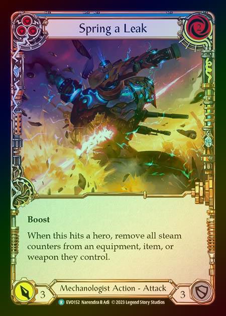 【RF】[Mechanologist] Spring a Leak (blue) [EVO152-R] Rainbow Foil