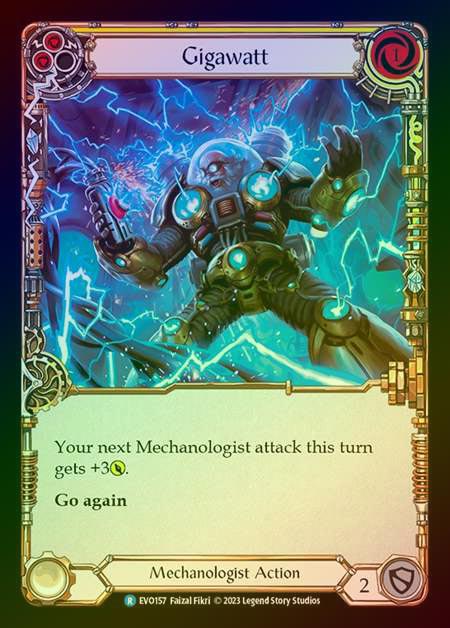【RF】[Mechanologist] Gigawatt (yellow) [EVO157-R] Rainbow Foil