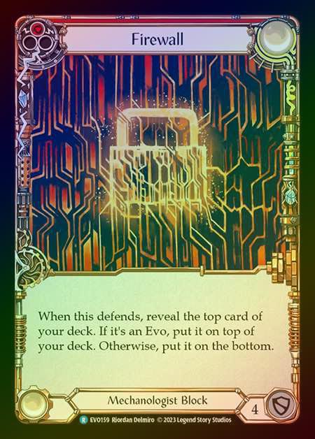 【RF】[Mechanologist] Firewall (red) [EVO159-R] Rainbow Foil