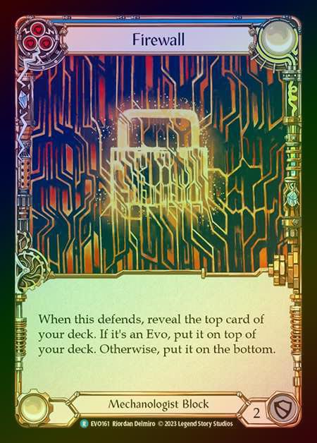 【RF】[Mechanologist] Firewall (blue) [EVO161-R] Rainbow Foil