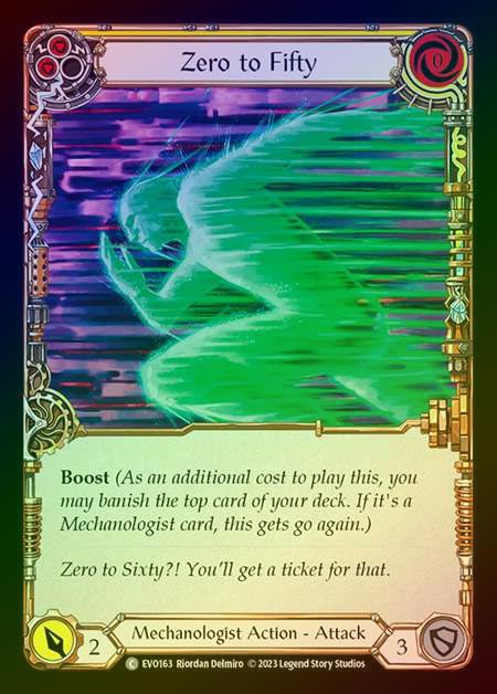 【RF】[Mechanologist] Zero to Fifty (yellow) [EVO163-C] Rainbow Foil
