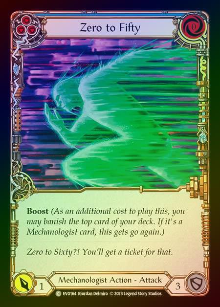 【RF】[Mechanologist] Zero to Fifty (blue) [EVO164-C] Rainbow Foil