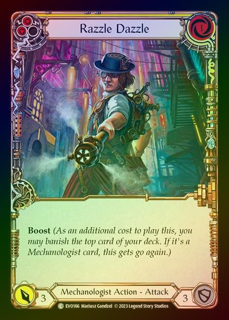 【RF】[Mechanologist] Razzle Dazzle (yellow) [EVO166-C] Rainbow Foil