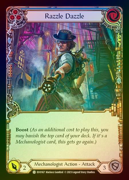 【RF】[Mechanologist] Razzle Dazzle (blue) [EVO167-C] Rainbow Foil