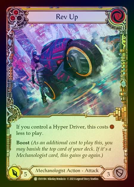 【RF】[Mechanologist] Rev Up (yellow) [EVO184-C] Rainbow Foil