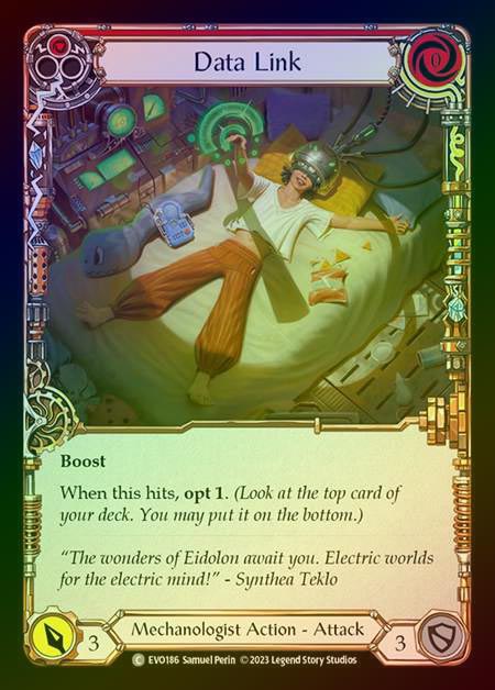 【RF】[Mechanologist] Data Link (red) [EVO186-C] Rainbow Foil