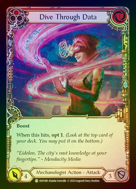 【RF】[Mechanologist] Dive Through Data (red) [EVO189-C] Rainbow Foil