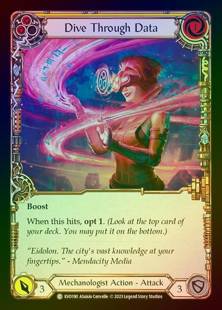 【RF】[Mechanologist] Dive Through Data (yellow) [EVO190-C] Rainbow Foil