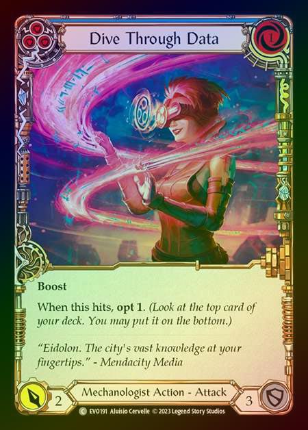 【RF】[Mechanologist] Dive Through Data (blue) [EVO191-C] Rainbow Foil