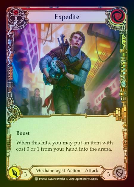 【RF】[Mechanologist] Expedite (red) [EVO198-C] Rainbow Foil