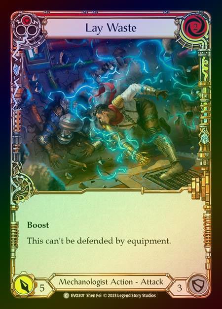【RF】[Mechanologist] Lay Waste (red) [EVO207-C] Rainbow Foil