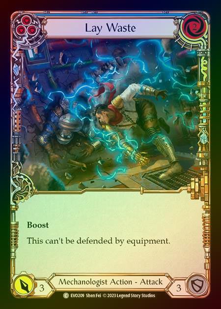 【RF】[Mechanologist] Lay Waste (blue) [EVO209-C] Rainbow Foil